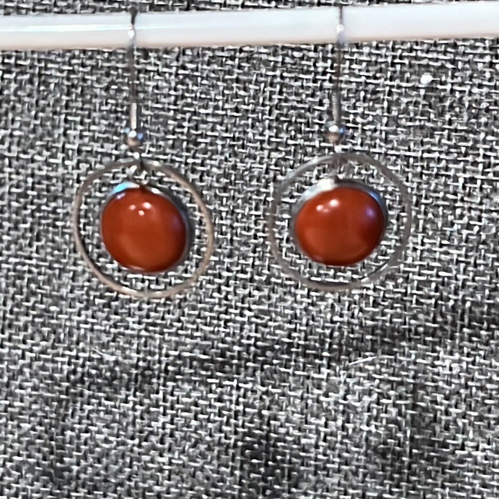 22146 Red Jasper earrings